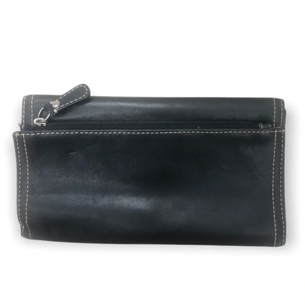 Coach black checkbook wallet - Picture 2 of 16
